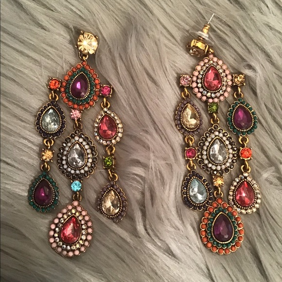 Betsey Johnson Jewelry - Betsy Johnson Jeweled Earrings